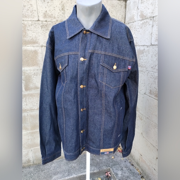 COOGI  Cotton Down Under Blue Jean 6 Pocket Jacket Crispy - Picture 2 of 16
